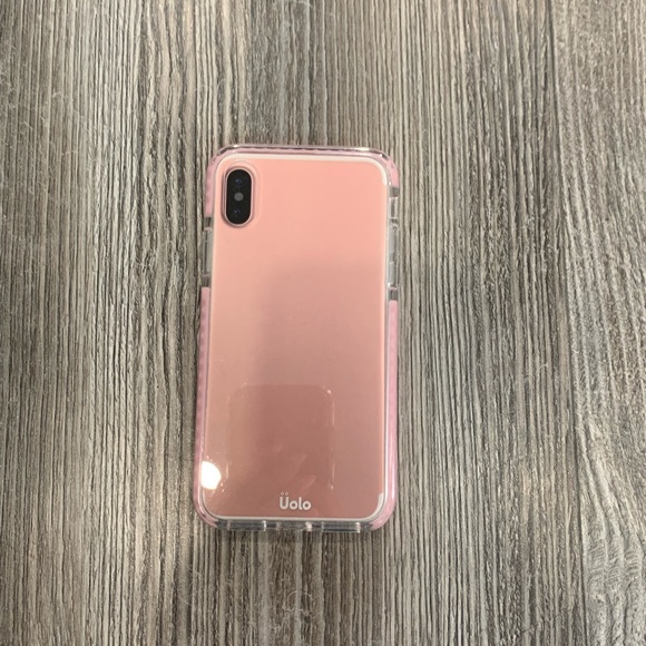 iPhone X clear case with pink lining - Picture 3 of 4